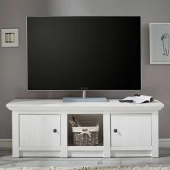 2-türiger Landhaus TV Schrank in Weiß - Chelles