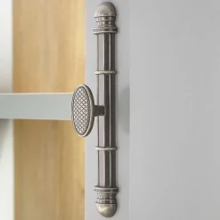 2-türiger Landhaus Vitrinenschrank in Lichtgrau - Buleta