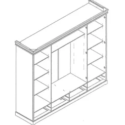 4-türiger Landhausschrank in Weiß - Presto