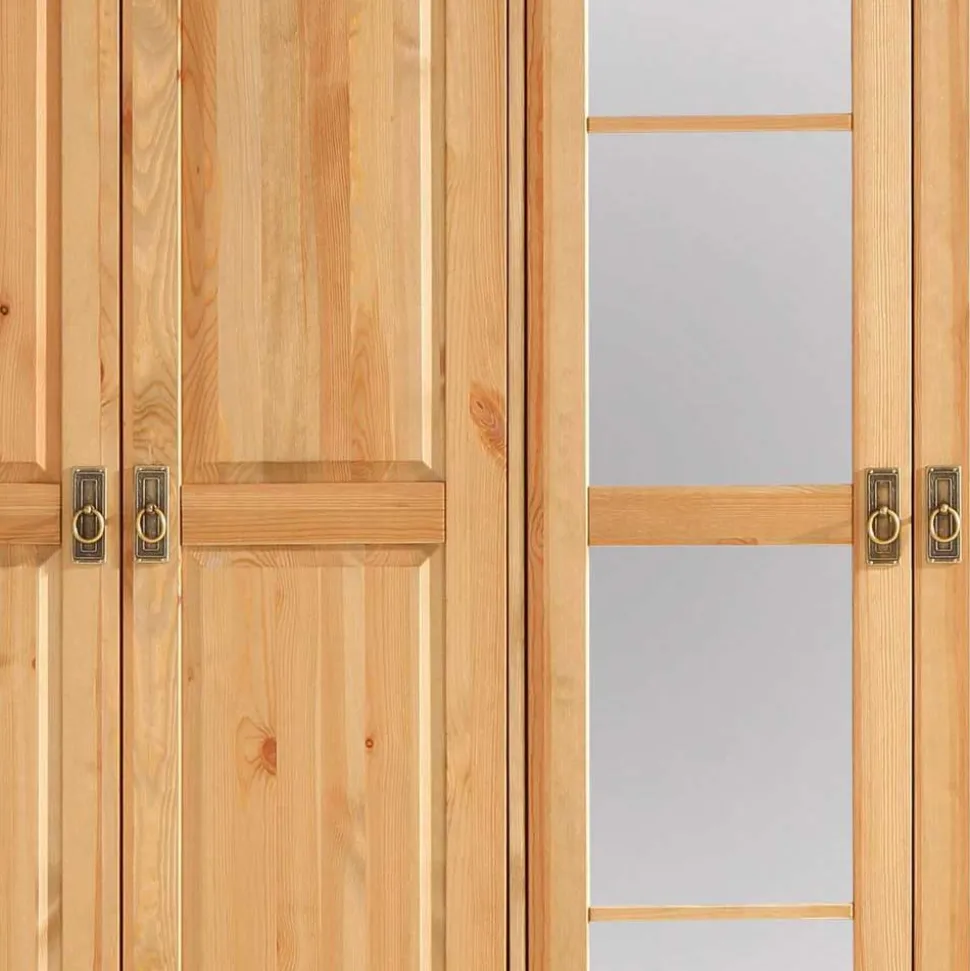 6-türiger Massiver Kleiderschrank mit 3 Schubladen - Inhusa