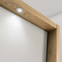 6-türiger Schlafraum Kleiderschrank in Glas Beige - Emdsiva I