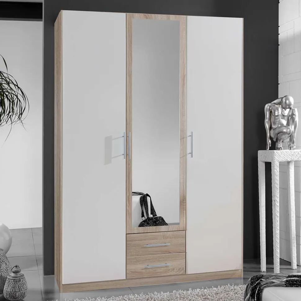 3-türiger Schlafzimmer Schrank mit 2 Schubladen - Purista