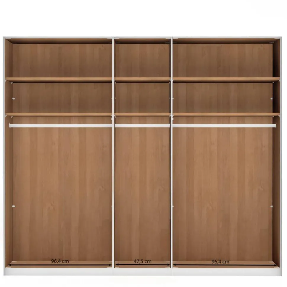 5-türiger Schlafzimmer-Kleiderschrank teilmassiv - Murray