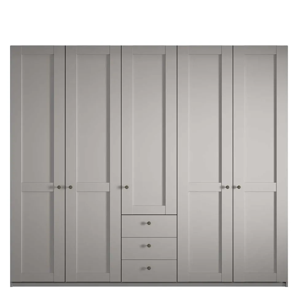 5-türiger Schlafzimmer-Schrank in Hellgrau - Ridonna