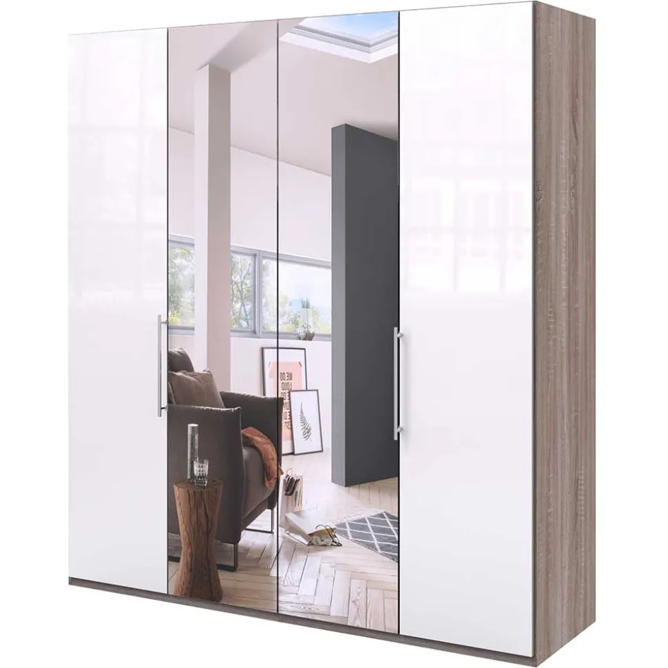 2-türiger Schlafzimmerschrank mit Spiegel - Empresian