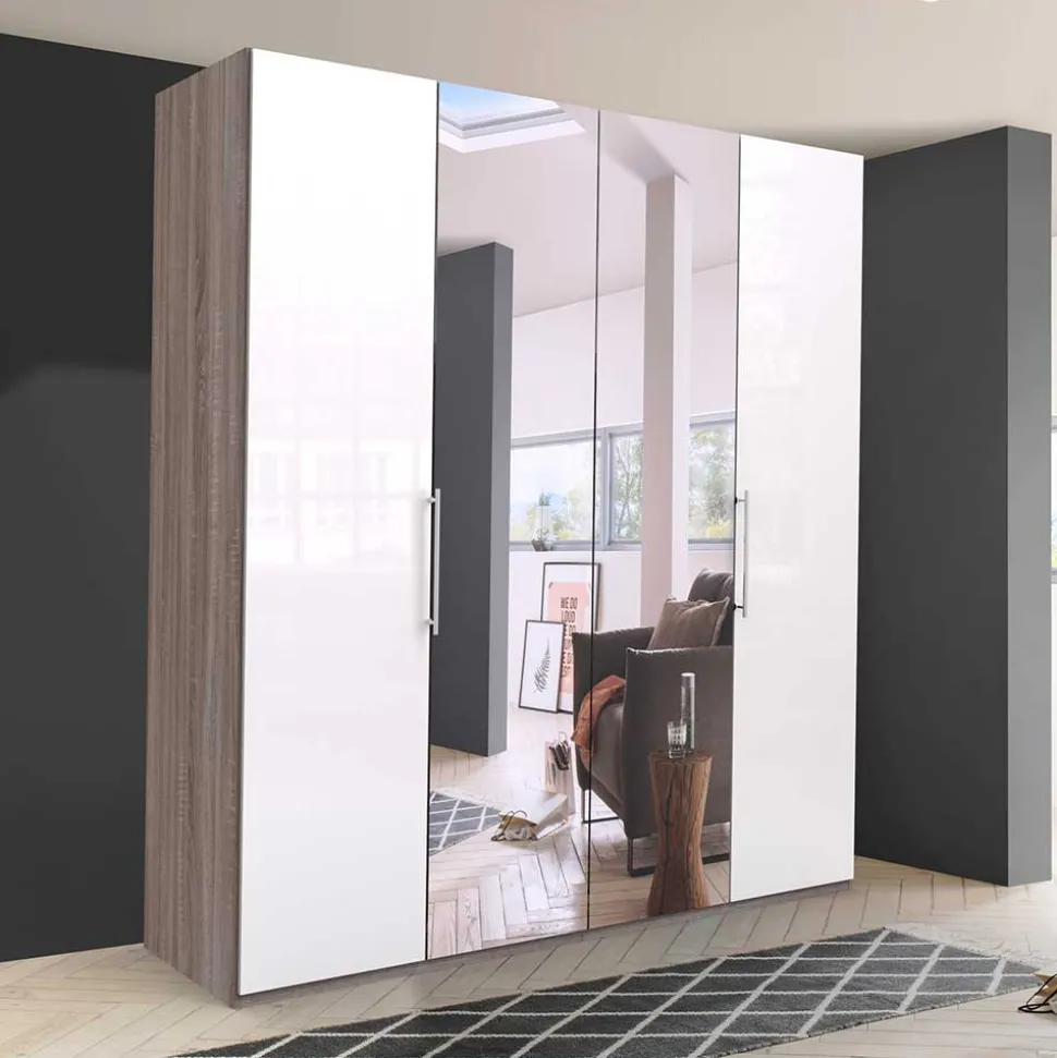 2-türiger Schlafzimmerschrank mit Spiegel - Empresian