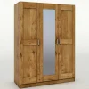 3-türiger Schlafzimmer-Schrank mit Spiegel - Rirua