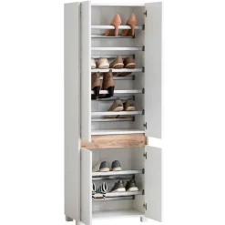 4-türiger Schrank für Schuhe in Weiß - Etravia