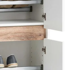 4-türiger Schrank für Schuhe in Weiß - Etravia