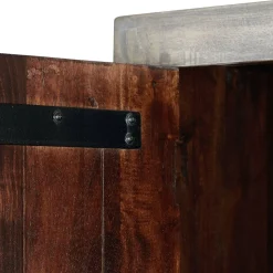 2-türiger Schrank in Grey Wash Holz - Liberatos