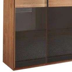6-türiger Schrank mit Glas Dunkelbraun - Hung