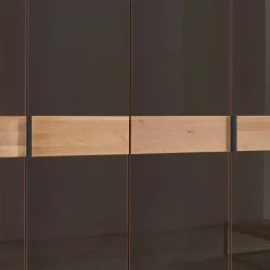 6-türiger Schrank mit Glas Dunkelbraun - Hung