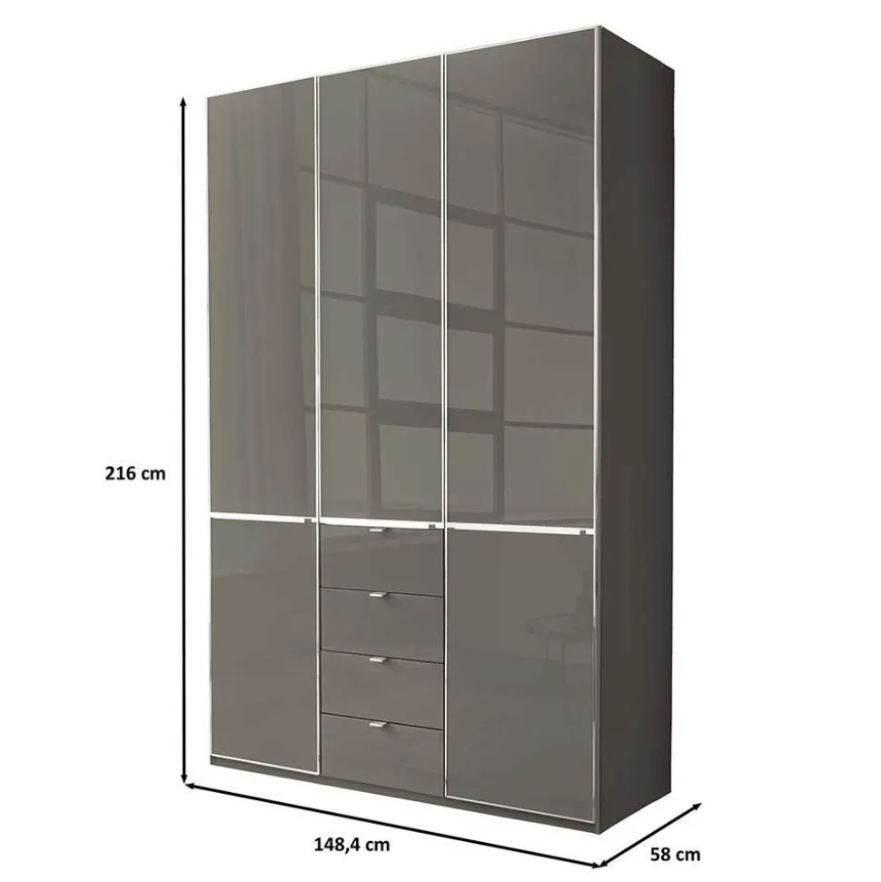 3-türiger Schrank mit vier Schubladen - Madita