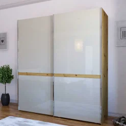 2-türiger Schwebetüren Kleiderschrank 200cm breit - Crascanu