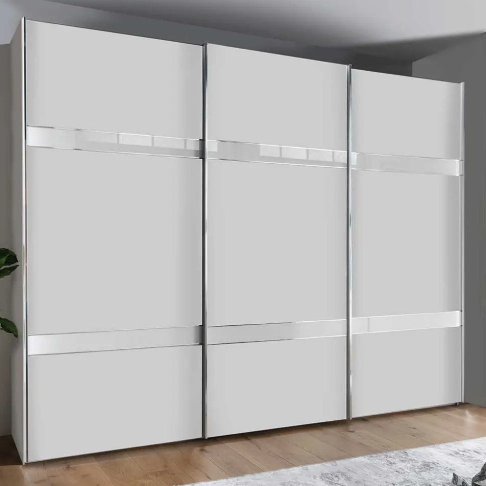 3-türiger Schwebetürenschrank in Weiß - Elisabeth