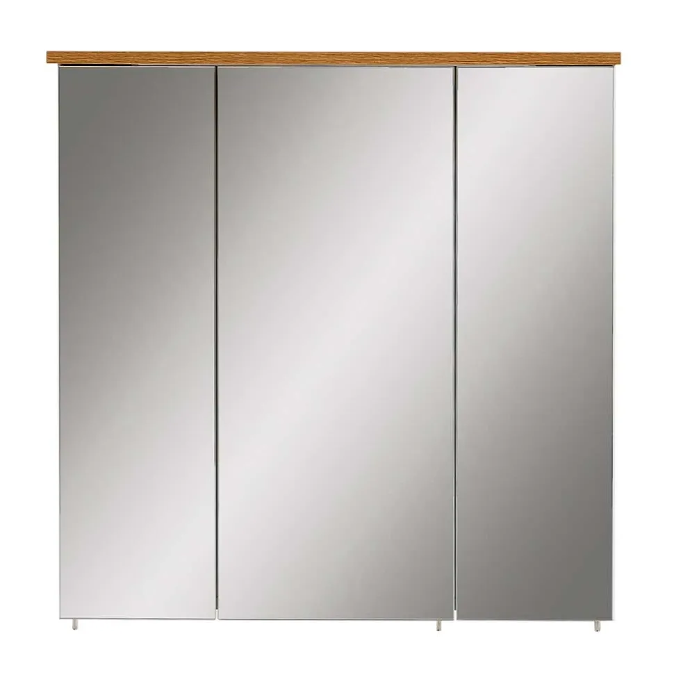 3-türiger Spiegel Badschrank 71 cm breit - Nienzo