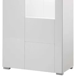 1-türiger Vitrinenschrank in Weiß Hochglanz - Timmona