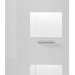 1-türiger Vitrinenschrank in Weiß Hochglanz - Timmona