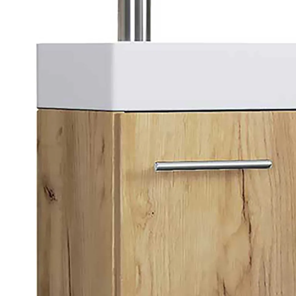 1-türiger Waschtisch & Spiegel kompakt - Violetty (zweiteilig)