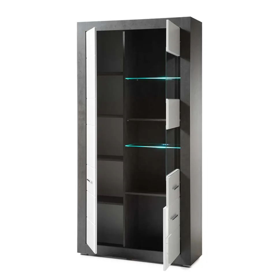 3-türiger Wohnzimmer Schrank mit Glas - Istensa