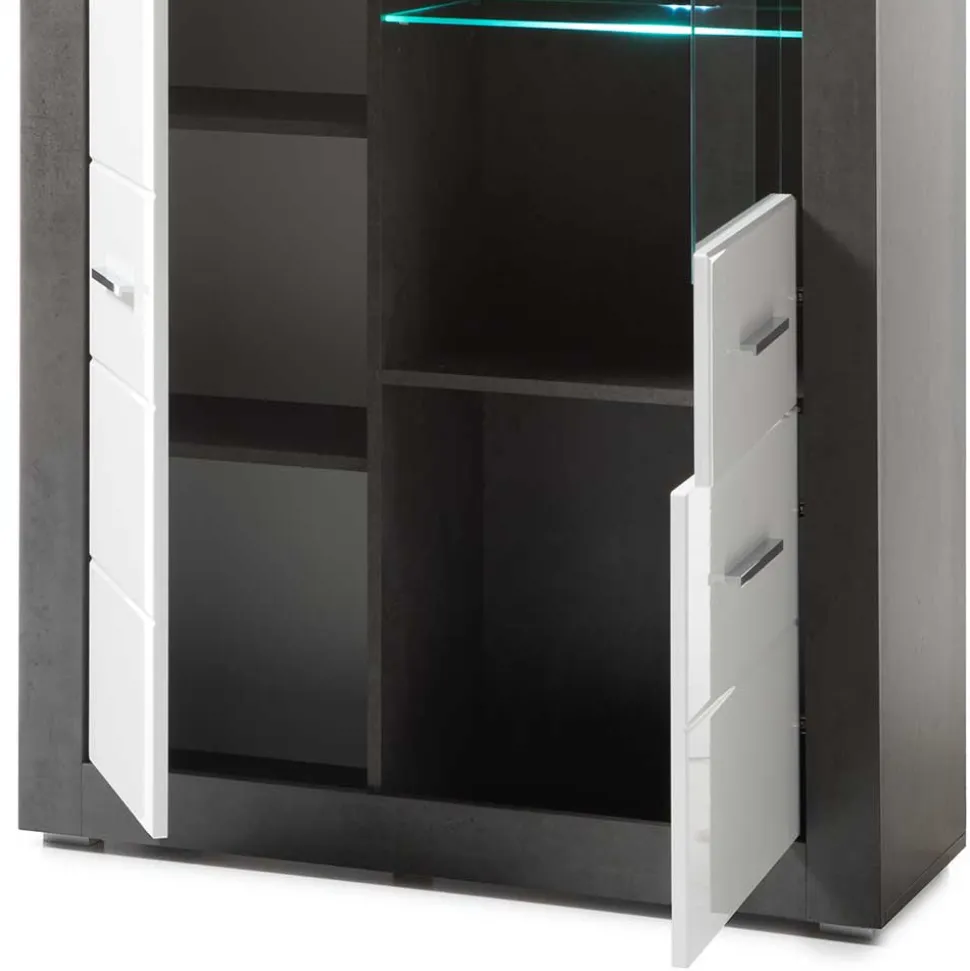 3-türiger Wohnzimmer Schrank mit Glas - Istensa