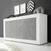 3-türiges Design-Sideboard in Beton Dekor - Narandu