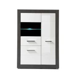 3-türiges Highboard mit Glas Einsatz - Istensa