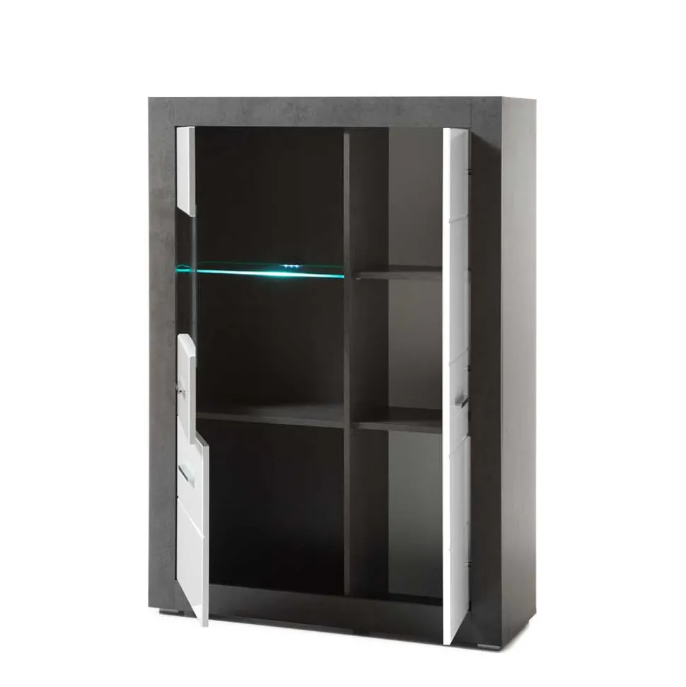 3-türiges Highboard mit Glas Einsatz - Istensa