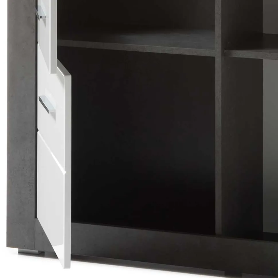 3-türiges Highboard mit Glas Einsatz - Istensa