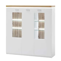 3-türiges Highboard Vitrine beleuchtet LED - Caldri