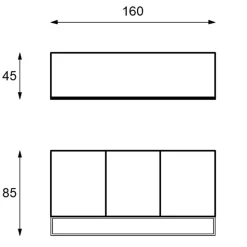 3-türiges Holz Sideboard mit Bügelgestell - Lyrica