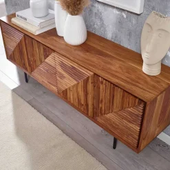 4-türiges Massivholz Sideboard 140 cm breit - Surin