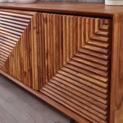 4-türiges Massivholz Sideboard 140 cm breit - Surin