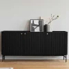 3-türiges Sideboard in Schwarz - Hemorian