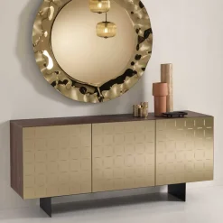 3-türiges Sideboard mit Spiegel Front Bronze - Imarena