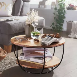 Trommelform Couchtisch mit offenem Gestell - Mojito