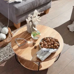 Trommelform Couchtisch mit offenem Gestell - Mojito