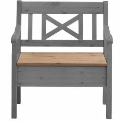 Truhenbank mit Armlehnen Jytte aus Kiefernholz