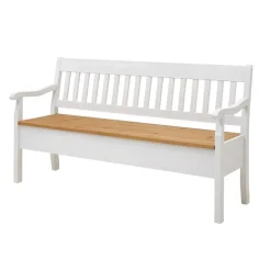 Truhenbank Molzau in Weiß