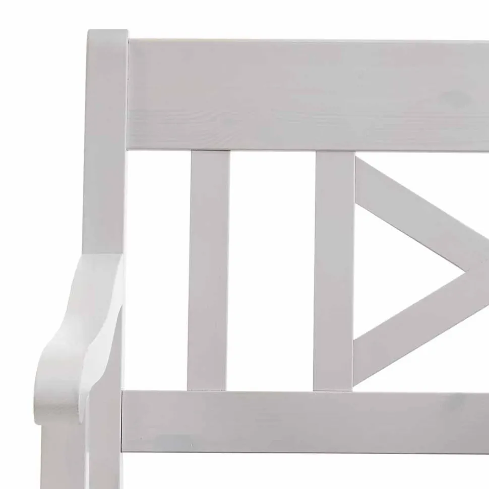 Truhenbank Yoan in Grau Weiß