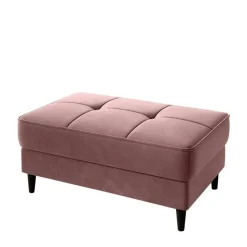 Truhen-Hocker in Rosenholz Stoffbezug - Dacura