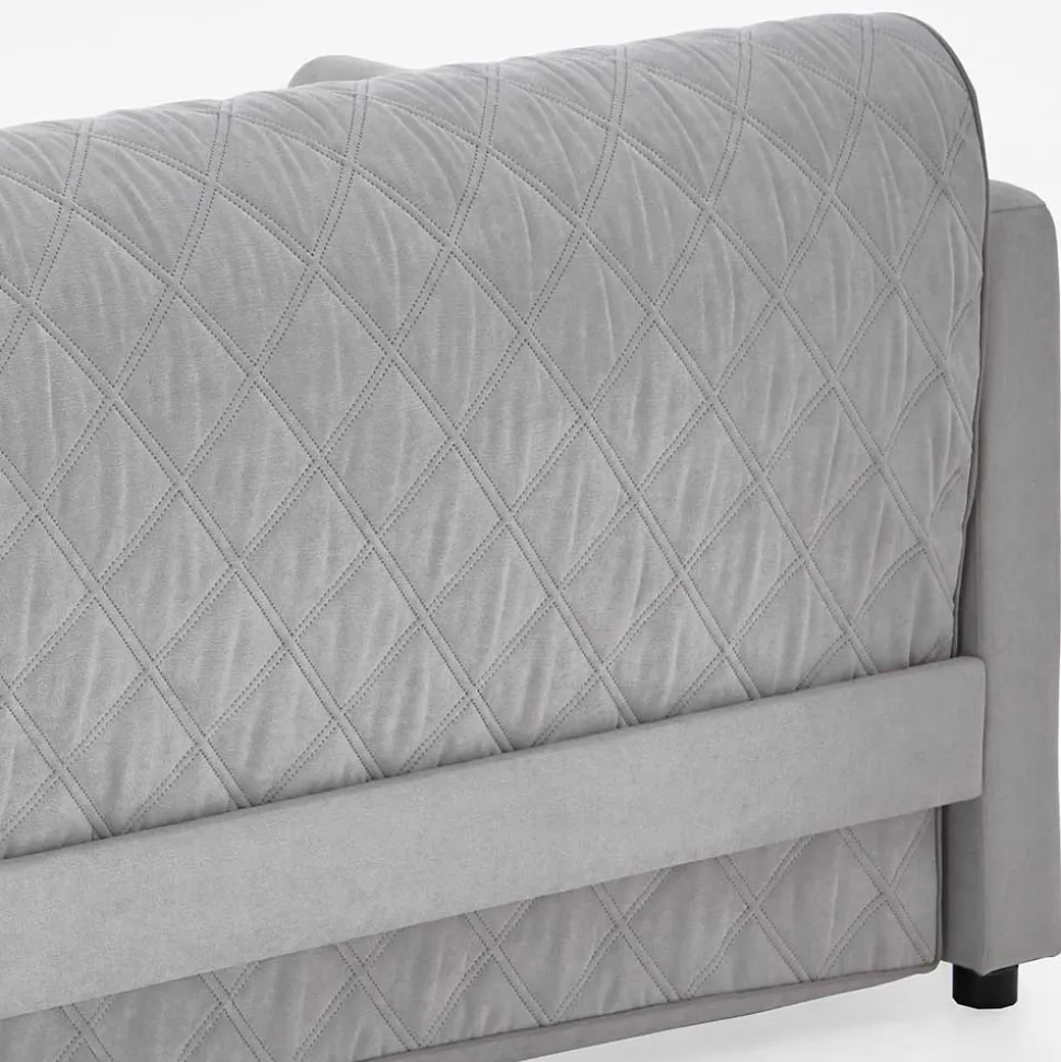 TTF Ausziehcouch in Hellgrau Stoff - Cyras