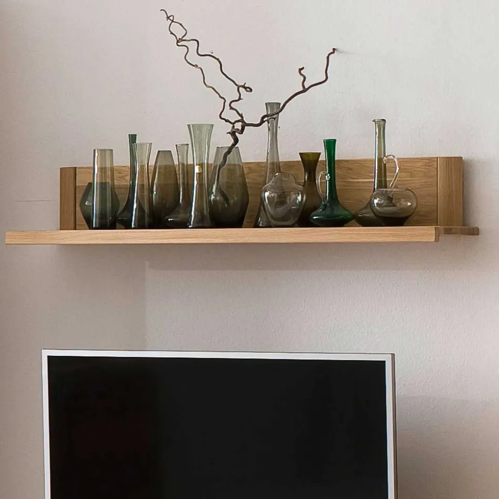 TV Anbauwand Croconia aus Wildeiche Massivholz (vierteilig)