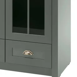 TV Anbauwand in Dunkelgrün - Niestov (dreiteilig)