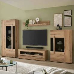 TV Anbauwand in Eiche - Brocus (vierteilig)