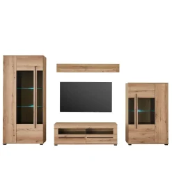 TV Anbauwand in Eiche - Brocus (vierteilig)