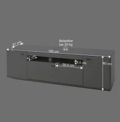 TV Anbauwand Set in Weiß - Hazime (dreiteilig)