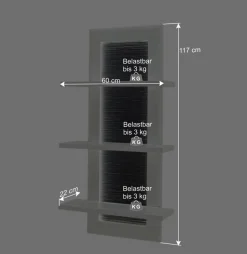 TV Anbauwand Set in Weiß - Hazime (dreiteilig)