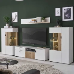 TV Anbauwand Set modern - Nenaloro (vierteilig)