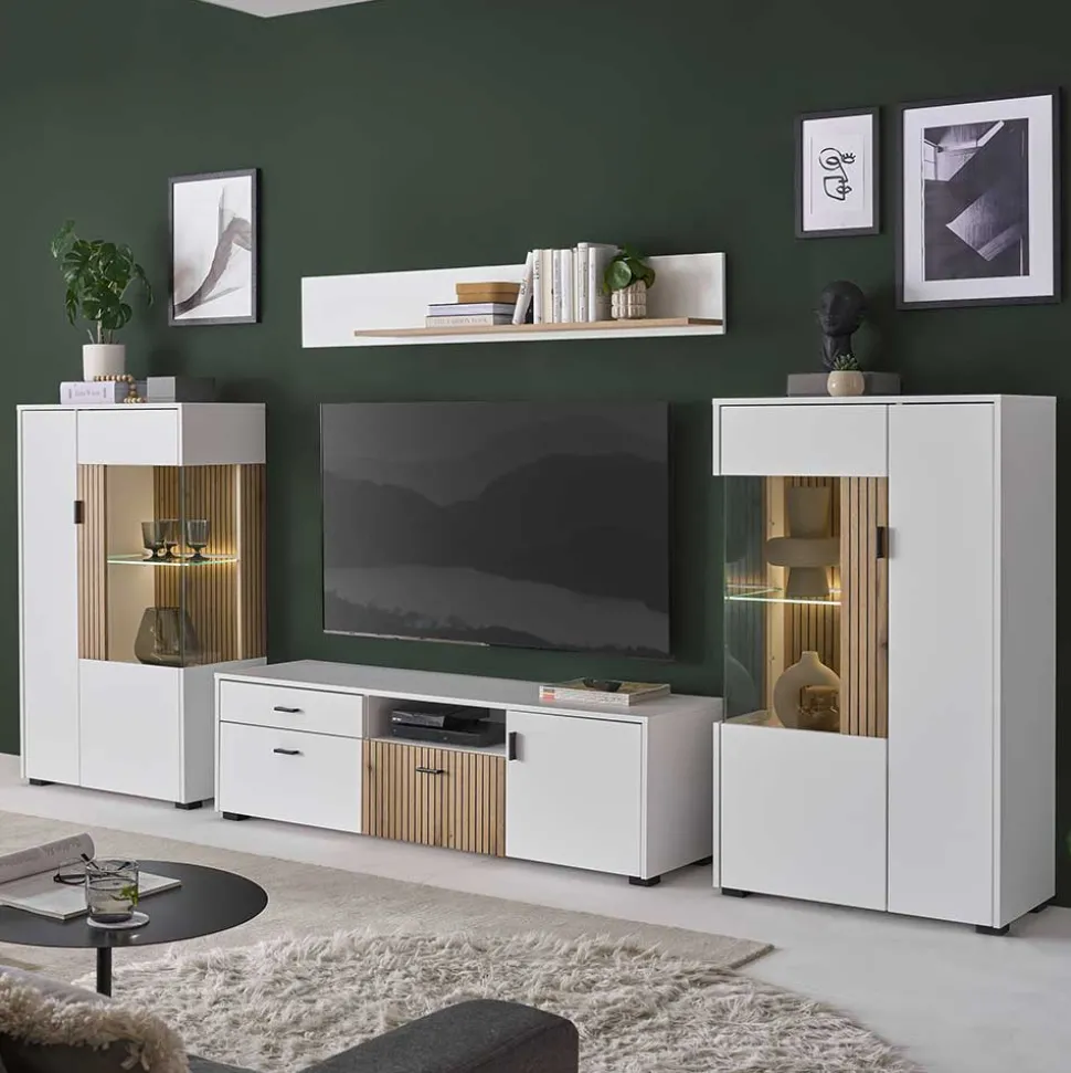 TV Anbauwand Set modern - Nenaloro (vierteilig)